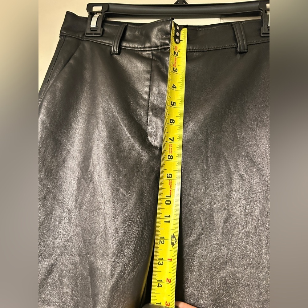 Aritzia Babaton | Hasek Faux Leather Cropped High Waisted Pants - Size 4 - Picture 7 of 8